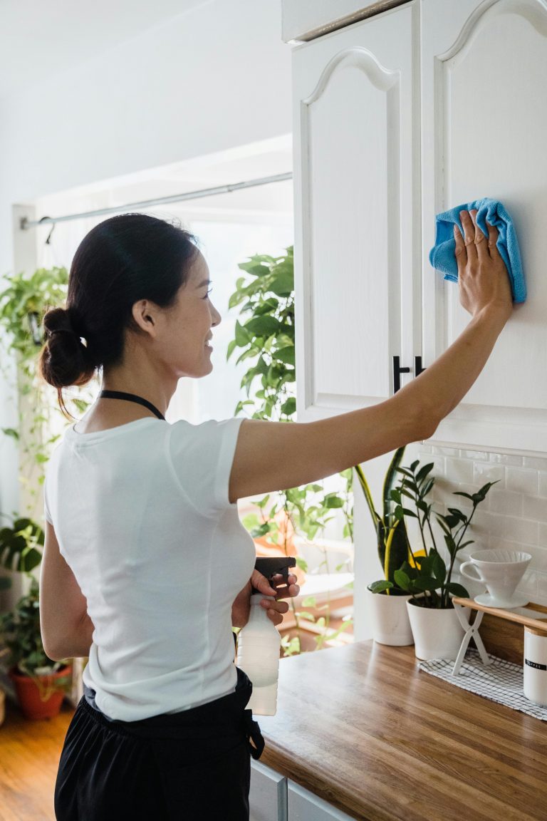 Cleaner at work